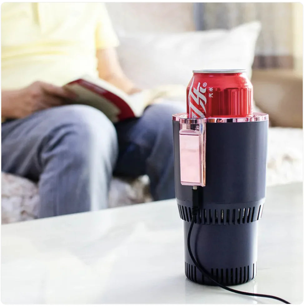 2-in-1 Car Cup Holder with Heating & Cooling, Digital Temperature Display