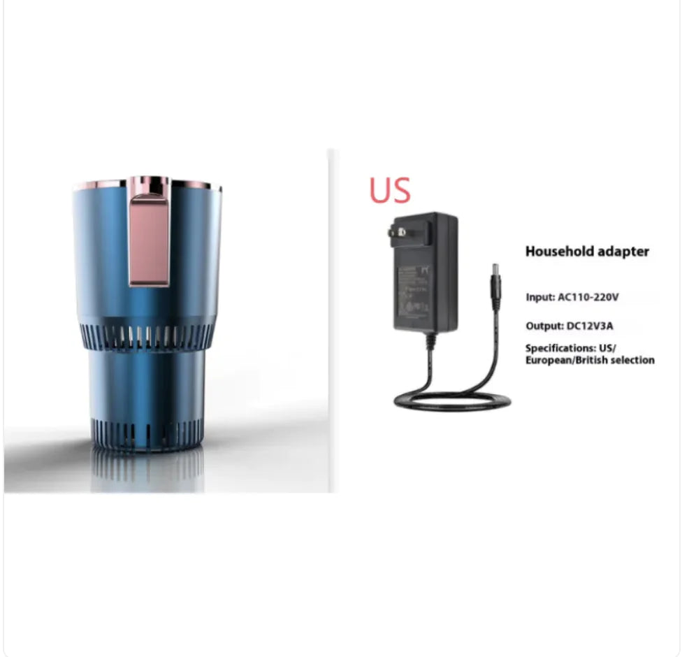 2-in-1 Car Cup Holder with Heating & Cooling, Digital Temperature Display