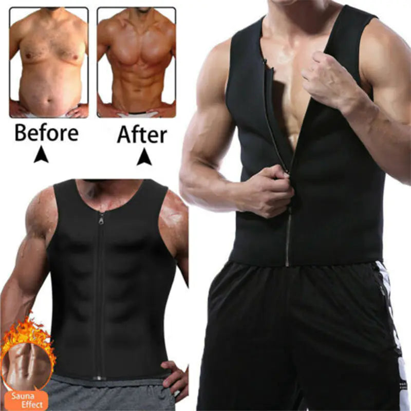 Men's Neoprene Waist Trainer Vest for Weight Loss